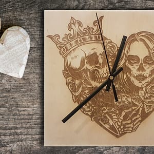 Uhr "Skelett & Frau"